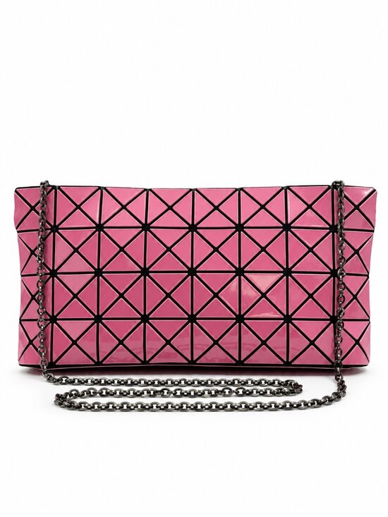 Issey Miyake Handbags - BAO BAO ISSEY MIYAKE Pink Geometric Chain Shoulder Clutch Bag